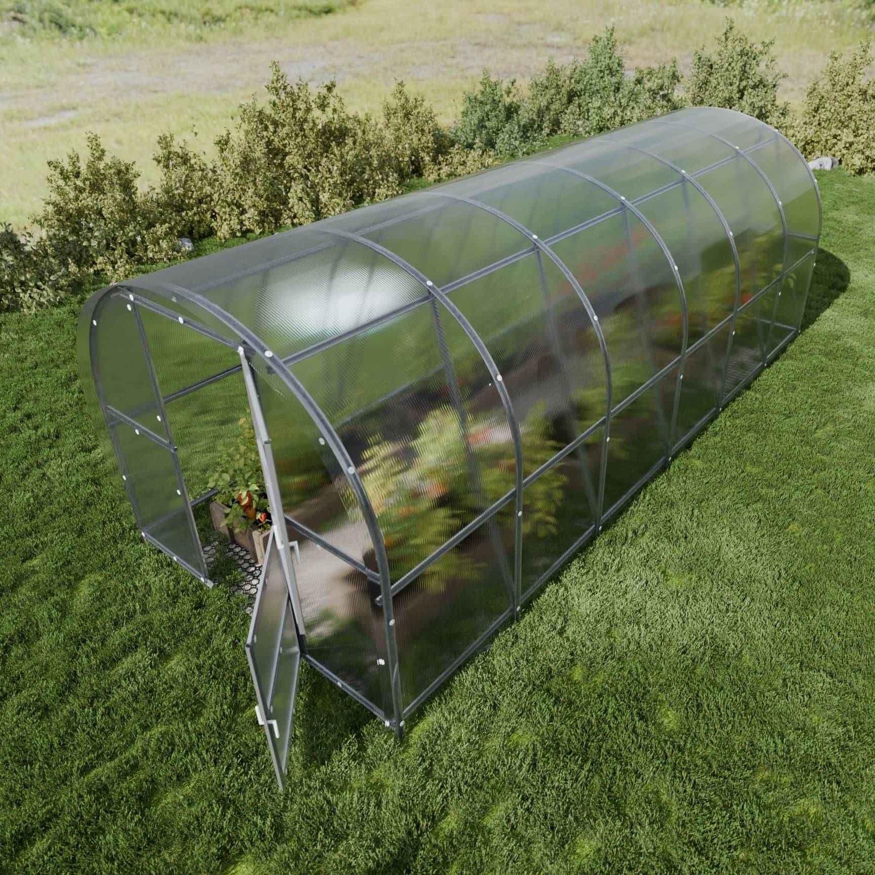 Serre KLASIKA BALTIC LT 3 x 6 m (18 m²), 6 mm avec revêtement en polycarbonate - Image 1