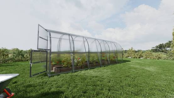 Serre KLASIKA BALTIC LT 3 x 6 m (18 m²), 6 mm avec revêtement en polycarbonate - Image 2