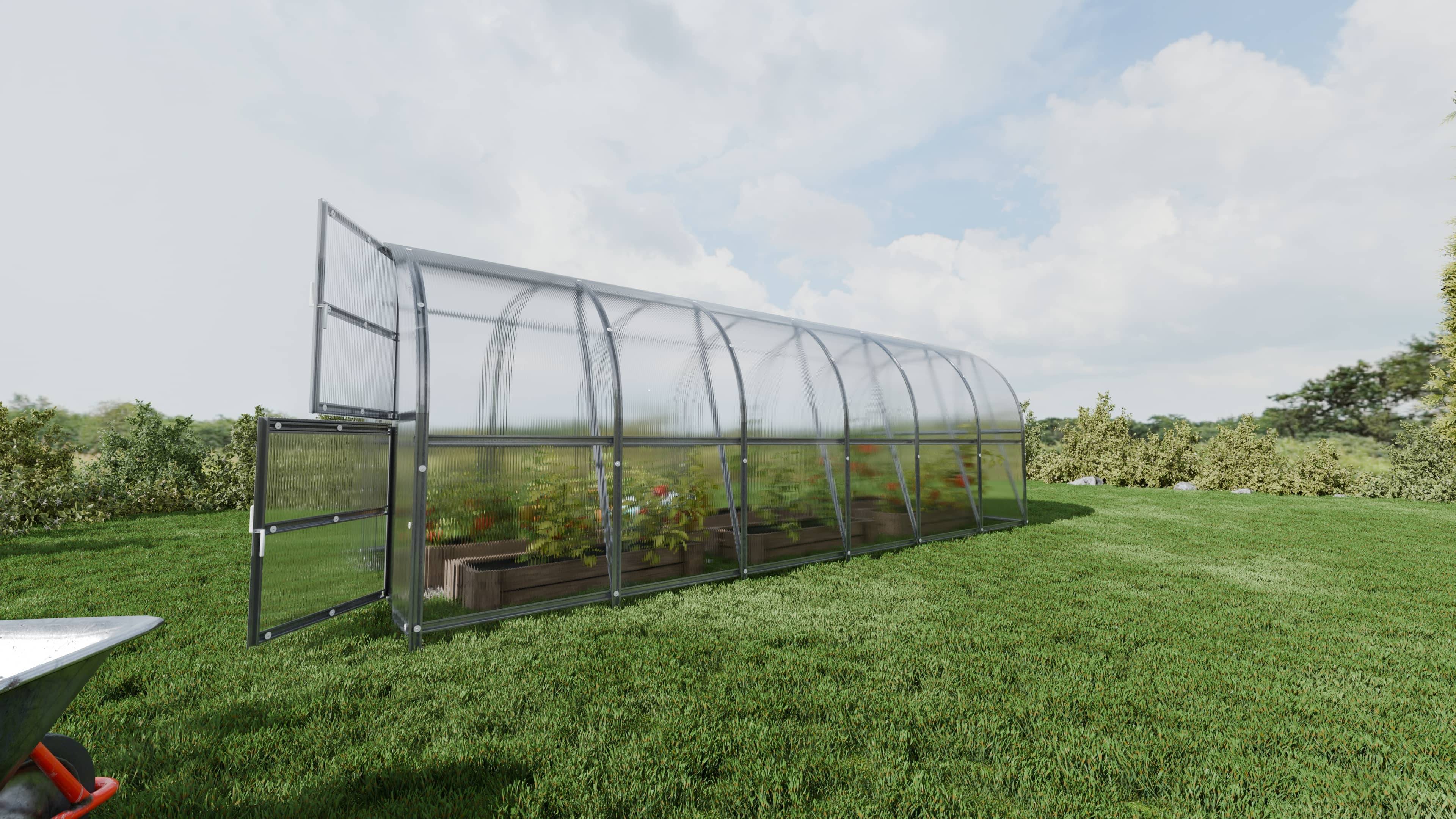 Serre KLASIKA BALTIC LT 3 x 6 m (18 m²), 6 mm avec revêtement en polycarbonate - Image 2