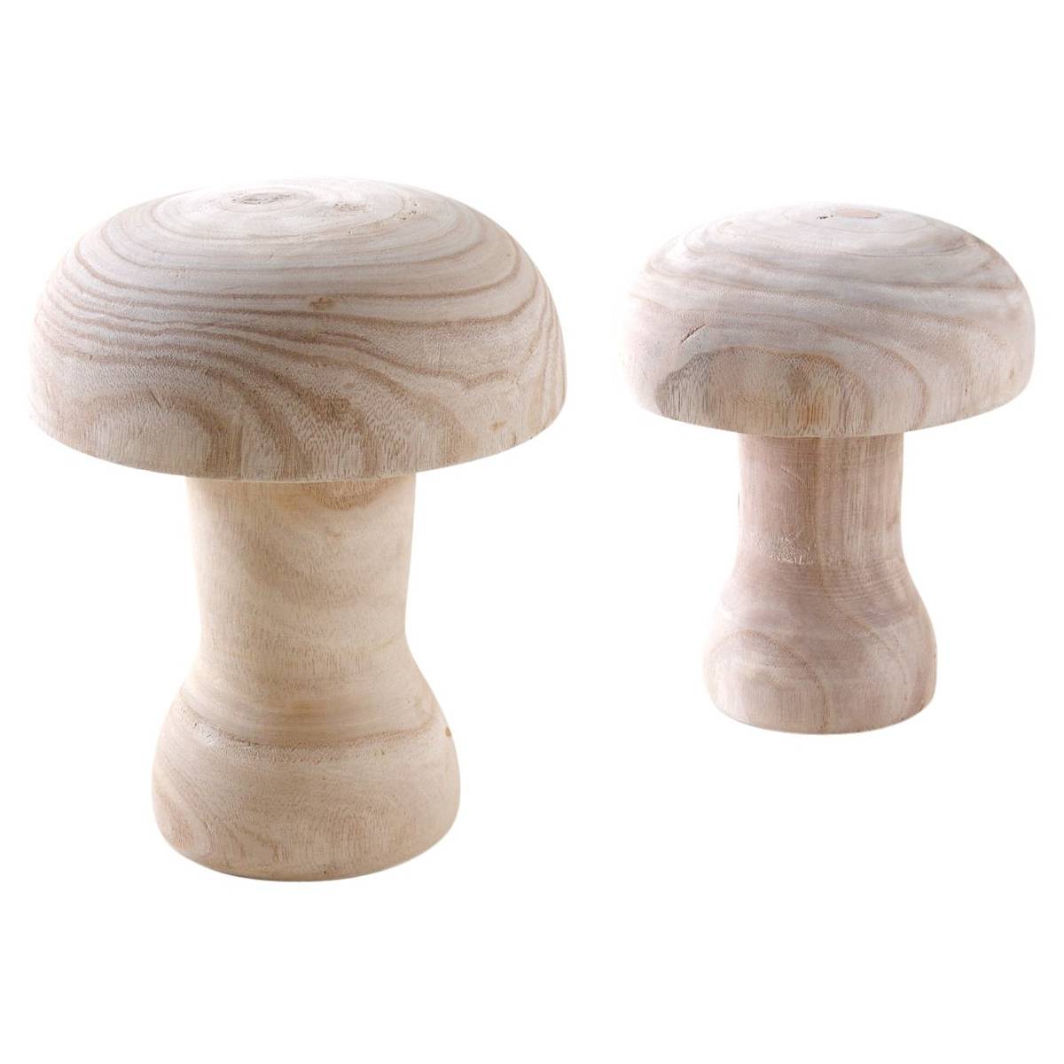 Aubry Gaspard - Champignons en paulownia (lot de 2)
