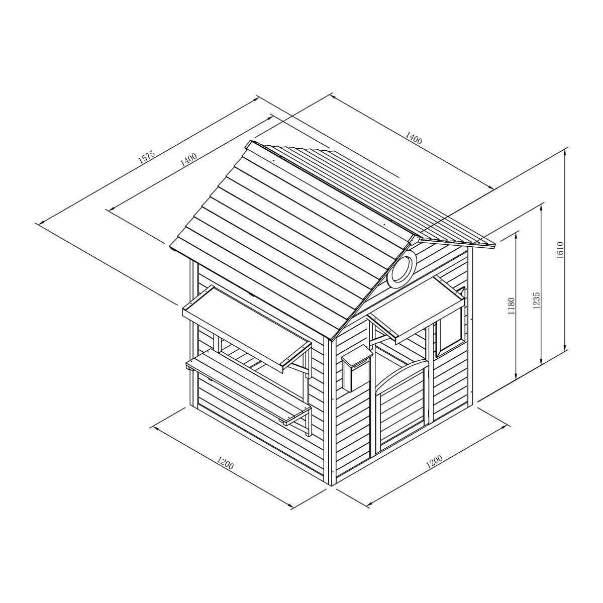 Cabane marchande en bois peint - Cémonjardin - Image 5