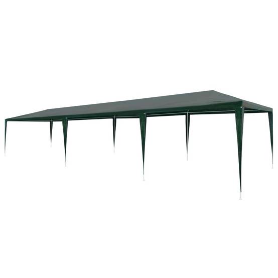 Tente de réception - Tonnelle de jardin - Barnum 3x9 m PE Vert - MEUBLE PRO - Image 2