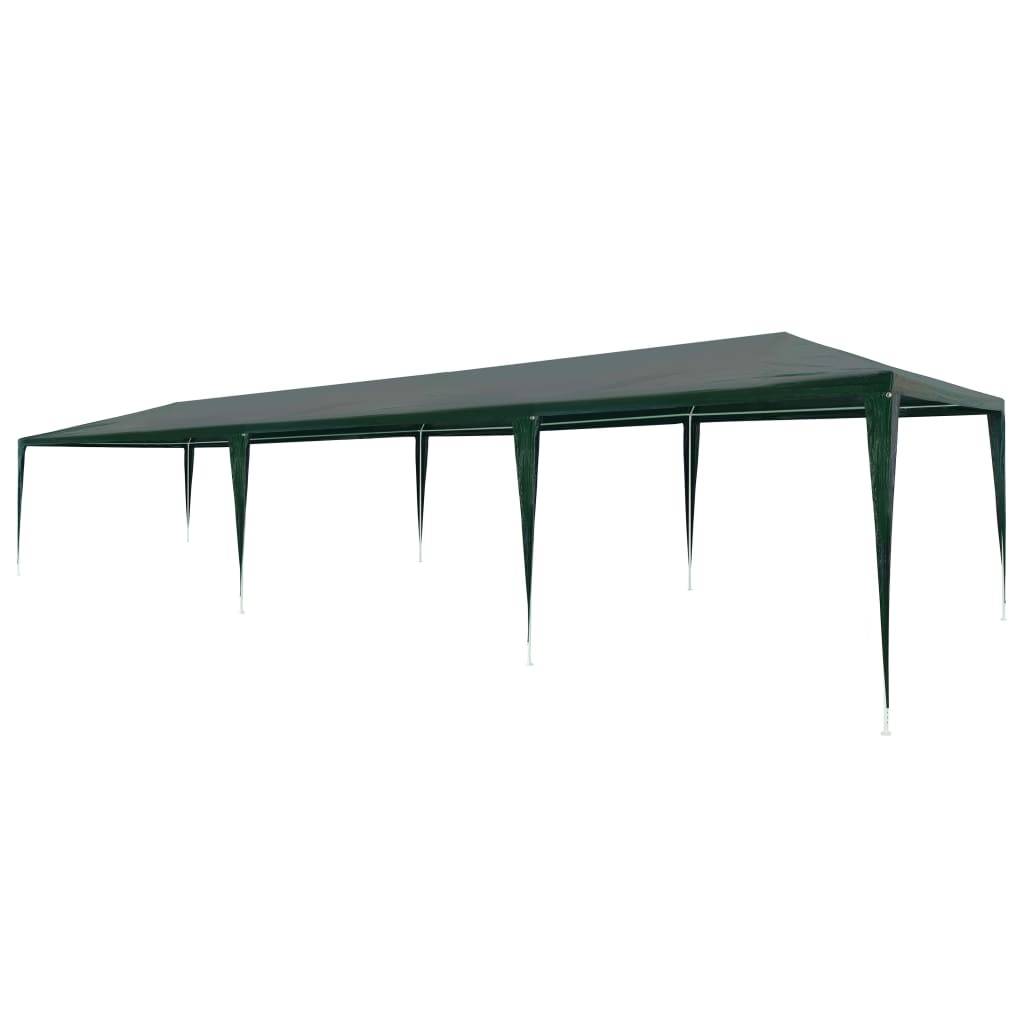 Tente de réception - Tonnelle de jardin - Barnum 3x9 m PE Vert - MEUBLE PRO - Image 2