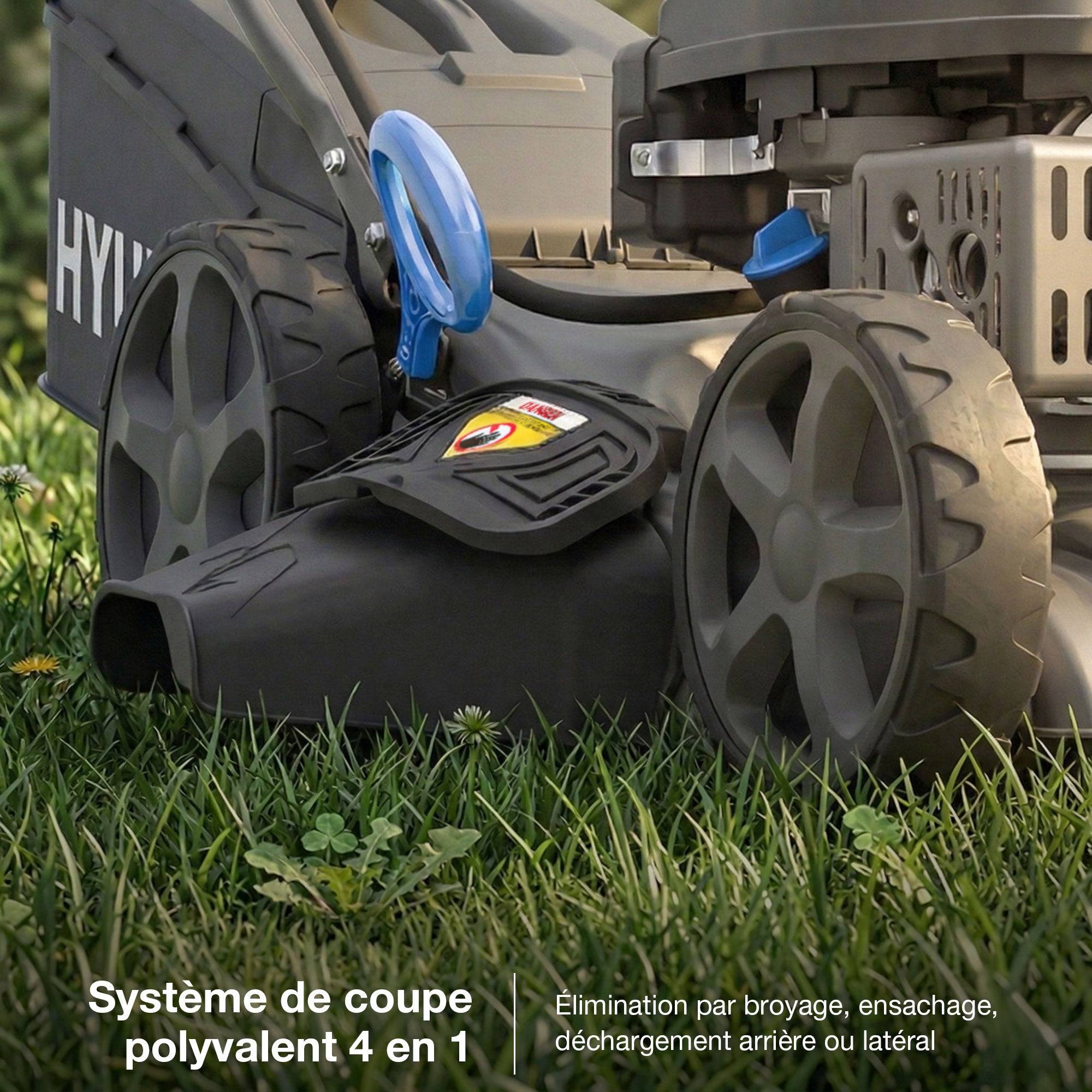 Tondeuse à Gazon Thermique Autotractée 43 cm 139 cm3 Démarrage Élec HYM17150SPEX-EU Hyundai - Image 4