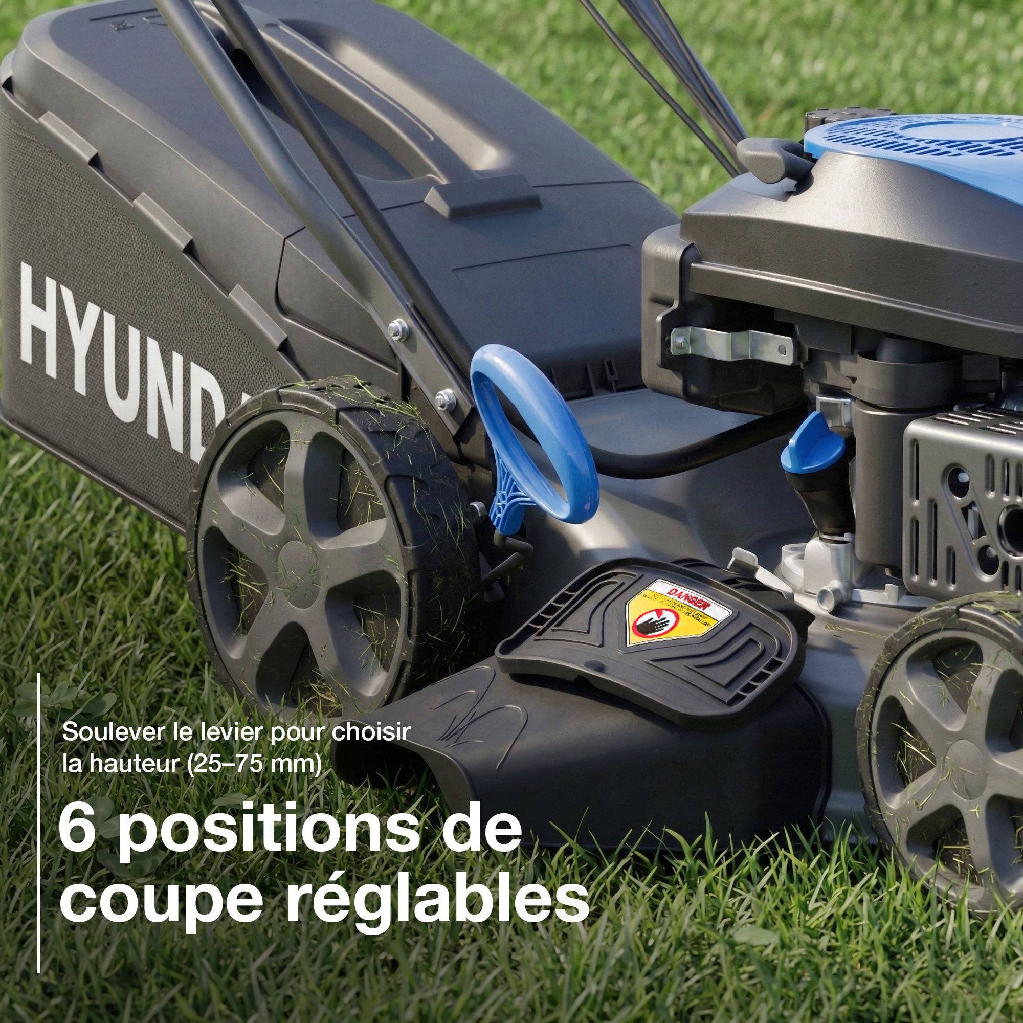 Tondeuse à Gazon Thermique Autotractée 43 cm 139 cm3 Démarrage Élec HYM17150SPEX-EU Hyundai - Image 3