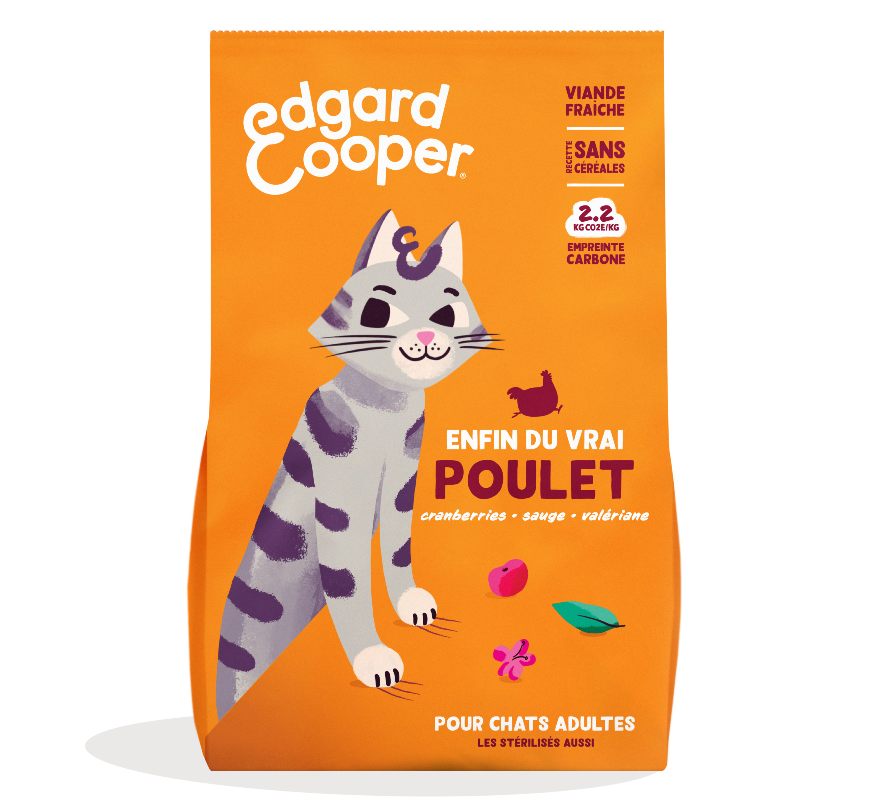Edgard & Cooper - Edgard Cooper - Croquettes Sans Céréales au Poulet pour Chat - Image 1