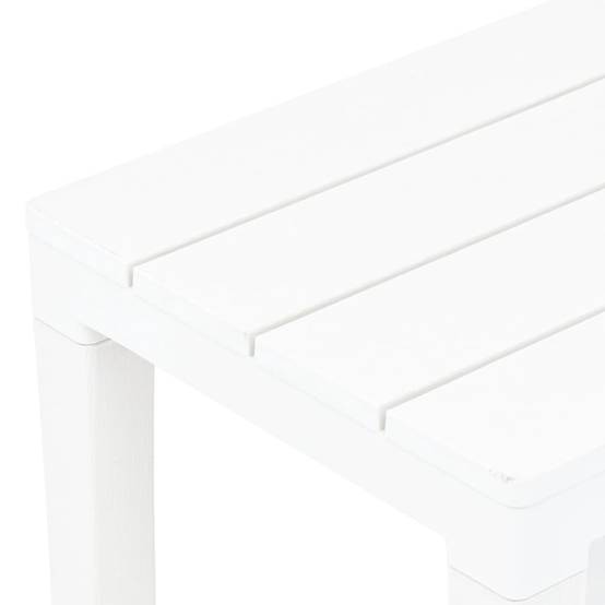 ComfortXL - Lot de 2 Bancs Jardin Plastique Aspect Bois Entretien Facile Blanc 60 cm – ComfortXL Outdoor Living - Image 5