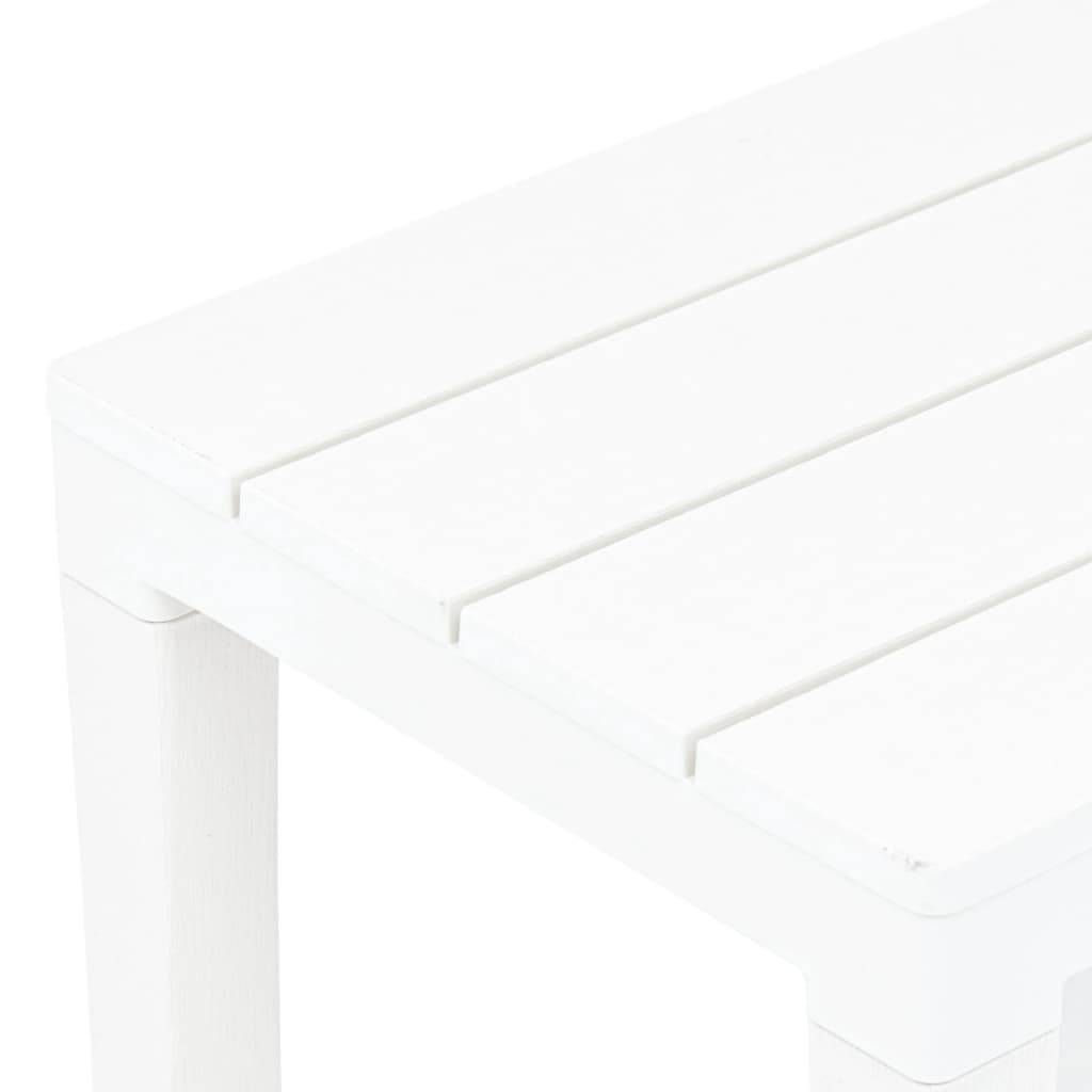 ComfortXL - Lot de 2 Bancs Jardin Plastique Aspect Bois Entretien Facile Blanc 60 cm – ComfortXL Outdoor Living - Image 5