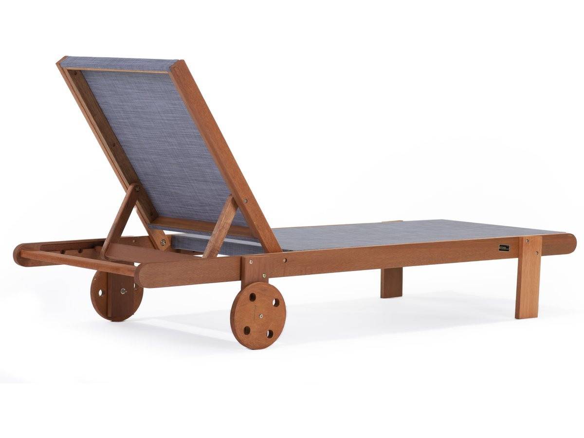 Habitat Et Jardin - Bain De Soleil En Bois Exotique "saïgon" - Maple - Gris - Lot De 4 -habitat Et Jardin - Image 4