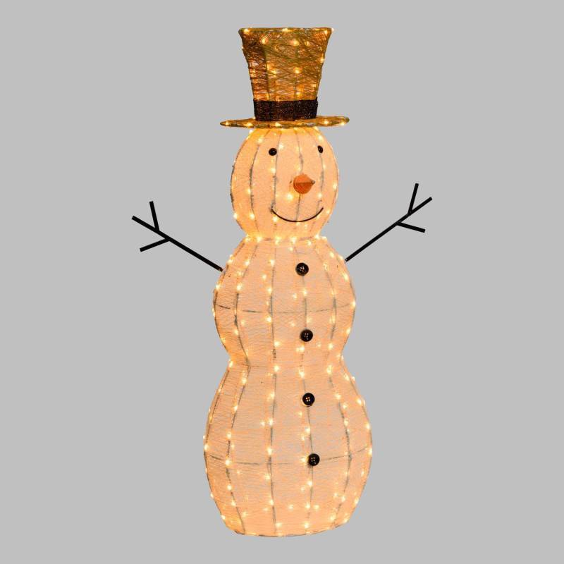 Lotti - Bonhomme de neige lumineux 3D H120cm 260 LED ambré fixe Timer extérieur Smart Connect 31V professionnel Lotti - Image 1