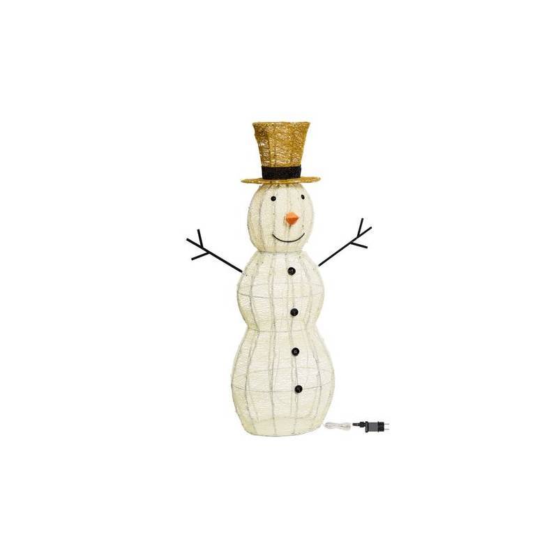 Lotti - Bonhomme de neige lumineux 3D H120cm 260 LED ambré fixe Timer extérieur Smart Connect 31V professionnel Lotti - Image 4