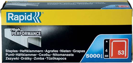 Agrafes en fil plat galvanisés n° 53/04 mm - 5000 pièces - Boite en carton - RAPID-ISABERG - 23808700 - Image 7