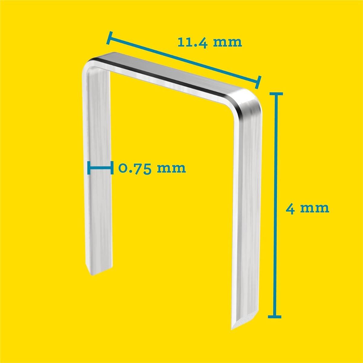 Agrafes en fil plat galvanisés n° 53/04 mm - 5000 pièces - Boite en carton - RAPID-ISABERG - 23808700 - Image 2