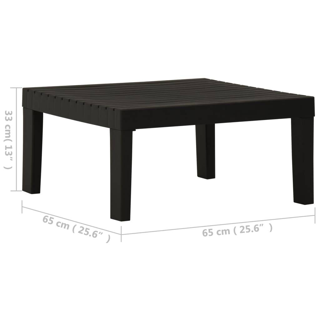 Table d'extérieur - Table de salon de jardin - Table de jardin Plastique Gris - Image 5
