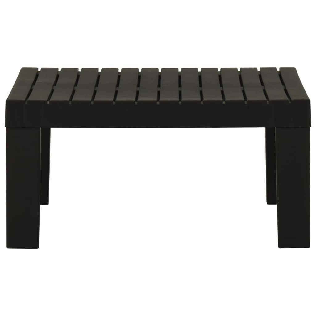 Table d'extérieur - Table de salon de jardin - Table de jardin Plastique Gris - Image 1