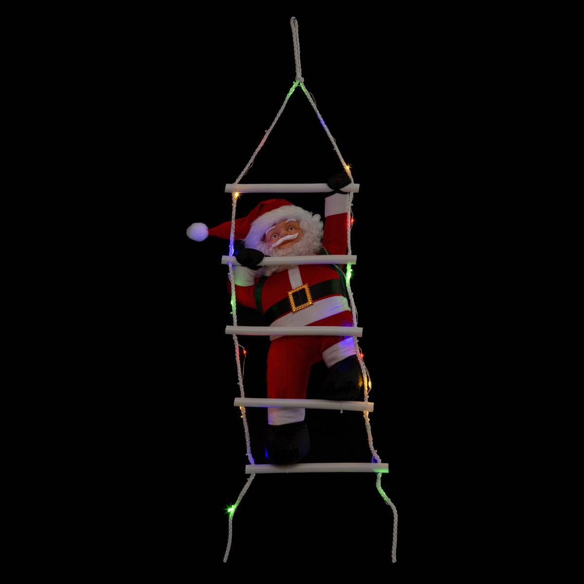 Fééric Lights & Christmas - Père Noël grimpeur avec échelle LED H.60cm - Feeric Lights & Christmas - Image 1
