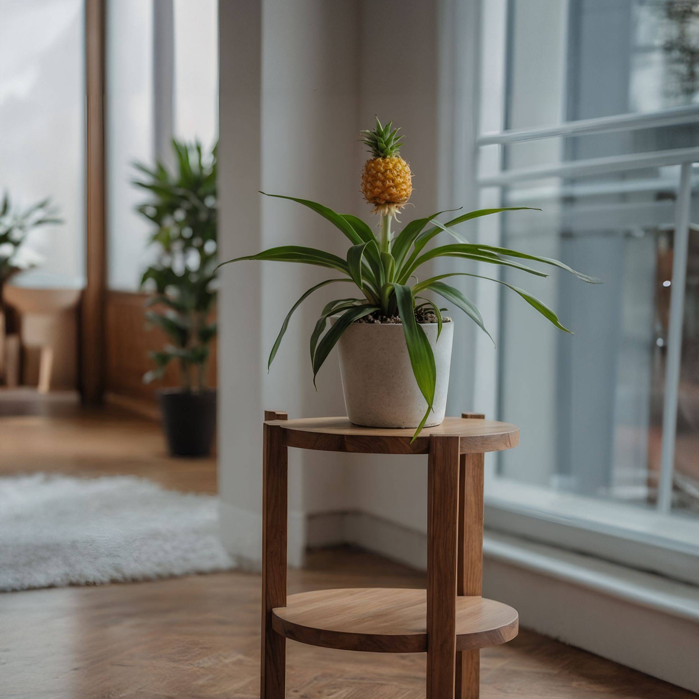 Plant In A Box - Ananas d'ornement - Ananas comosus 'Mi Amigo' - Hauteur 35-45cm - ⌀12cm - Image 3