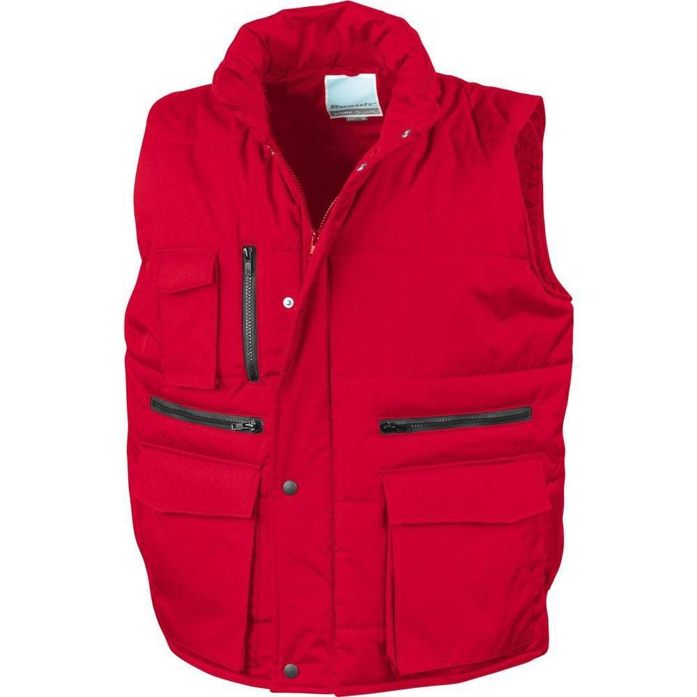 Gilet sans manches de travail matelassé Result Rouge XL