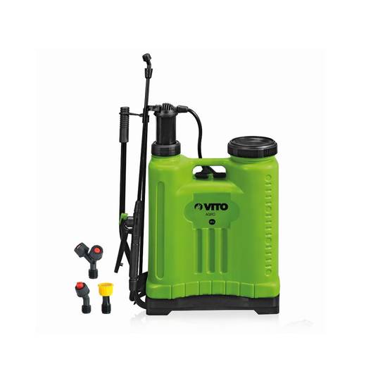 Pulvérisateur à dos 12L VITO pression manuelle Spray et Jet Végetaux et Jardins accessoires 3 buses - Image 1