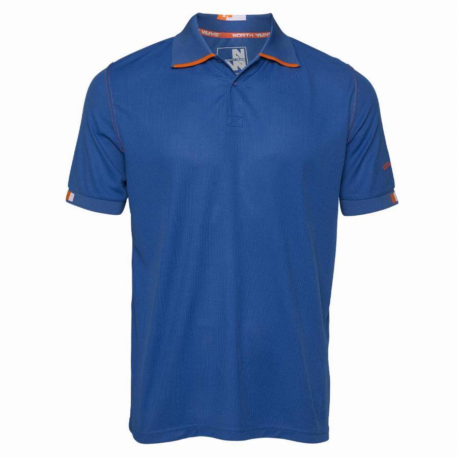 Polo - NORTH WAYS - Beven bleu/orange T.XXL 1404 orange XXL - Image 1