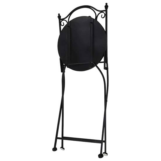 Lot de 2 Chaises de Bistrot Mosaïque Céramique et Fer Forgé pour Balcon Jardin Marron – ComfortXL Outdoor Living - Image 10