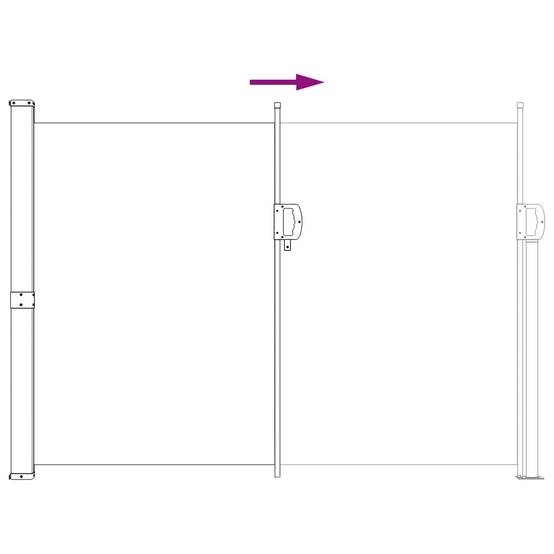 Store latéral rétractable polyester et acier, Poids:5.9kg - PANGIVO - Image 5