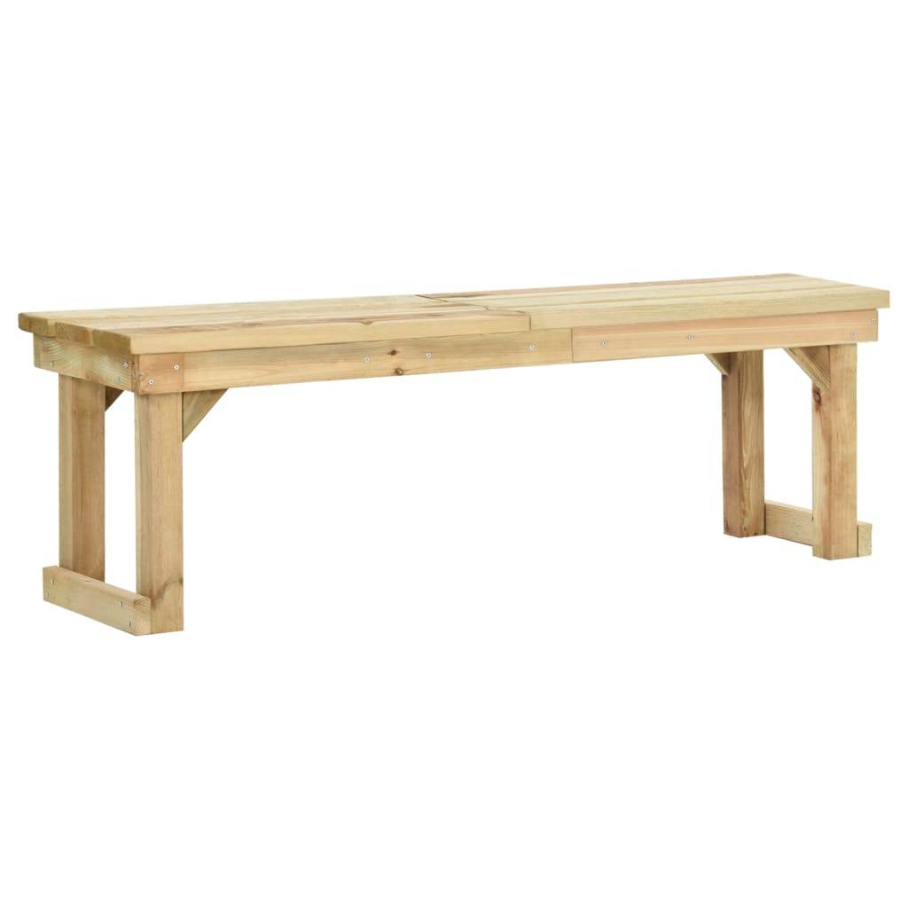 PANGIVO - Banc de jardin bois de pin vert 140 x 38 x 45 cm - PANGIVO
