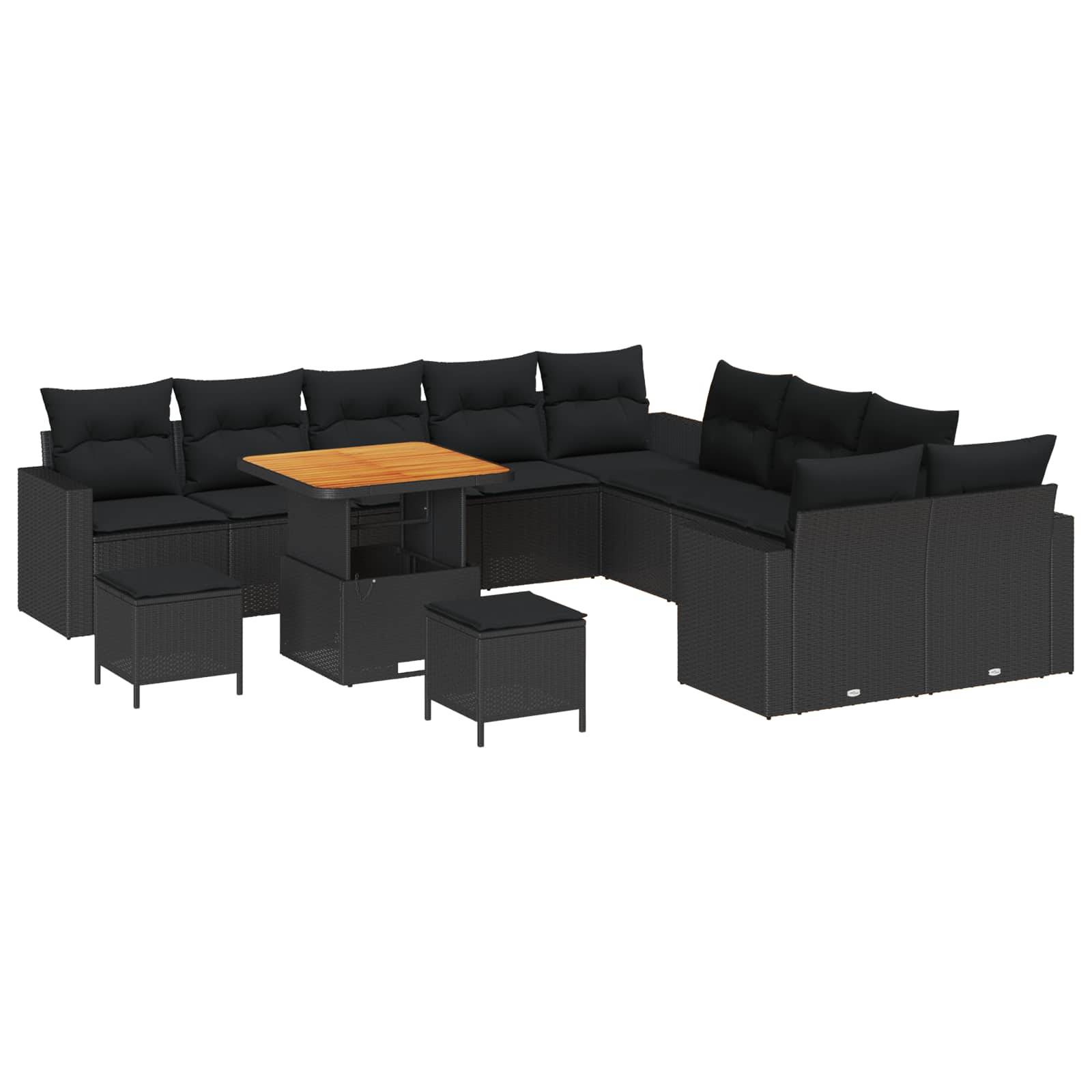 ComfortXL - Salon de Jardin XXL Modulable Rotin Synthétique 17 Pièces Table et Rangement Confort Noir – ComfortXL Outdoor Living - Image 1