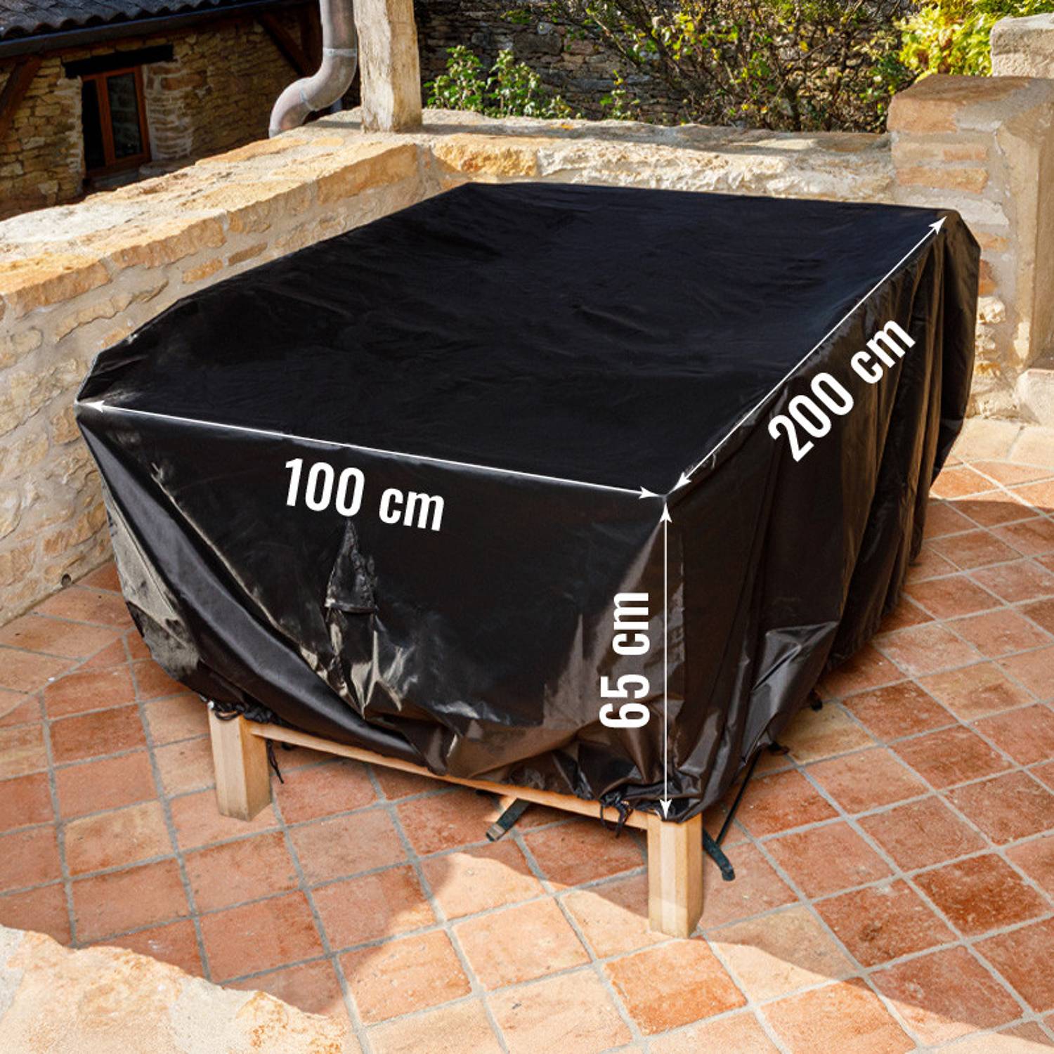 Somagic - Housse L 200 x l 100 x H 65 cm pour salon de jardin - SOMAGIC - Image 2