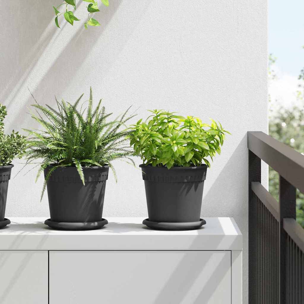 Vidaxl - Pots de plantes 24 pc Noir Plastique vidaXL 3403268 - Image 1