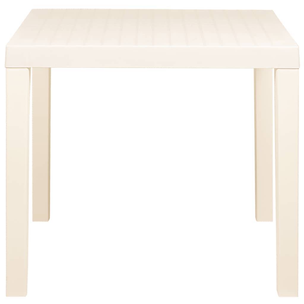 Table de jardin plastique blanc 79 x 65 x 72 cm, Poids :10kg - PANGIVO - Image 2