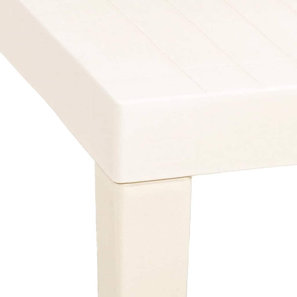Table de jardin plastique blanc 79 x 65 x 72 cm, Poids :10kg - PANGIVO - Image 4