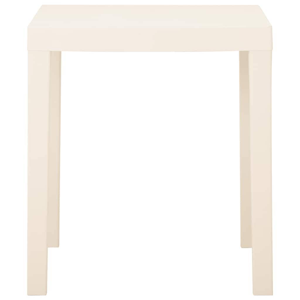Table de jardin plastique blanc 79 x 65 x 72 cm, Poids :10kg - PANGIVO - Image 3