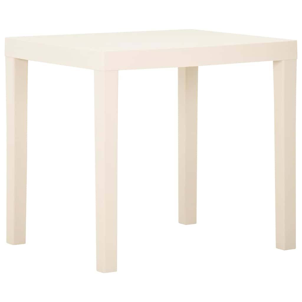 Table de jardin plastique blanc 79 x 65 x 72 cm, Poids :10kg - PANGIVO - Image 1