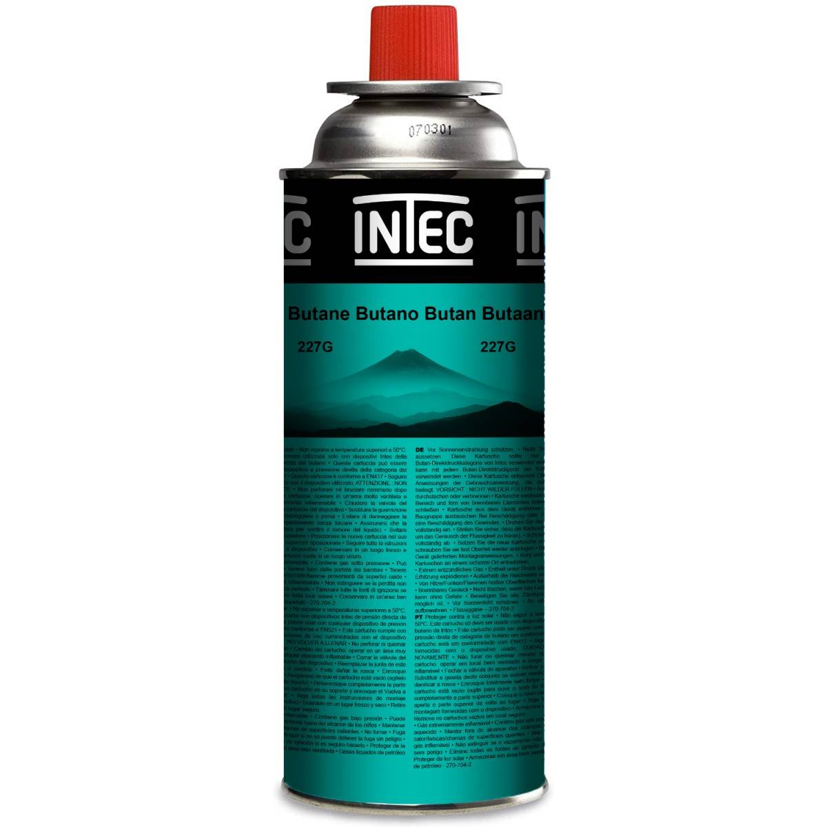 Pack 16 Bouteilles de gaz Butane 250 g Cartouche gaz Camping Compacte Encliquetable Réchaud Désherbeur Barbecue INTEC - Image 6