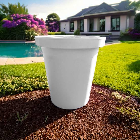 Plast'Up Rotomoulage - Pot de fleurs rond xxl delight 420l- lot de 2 - plast'up rotomoulage - Image 2