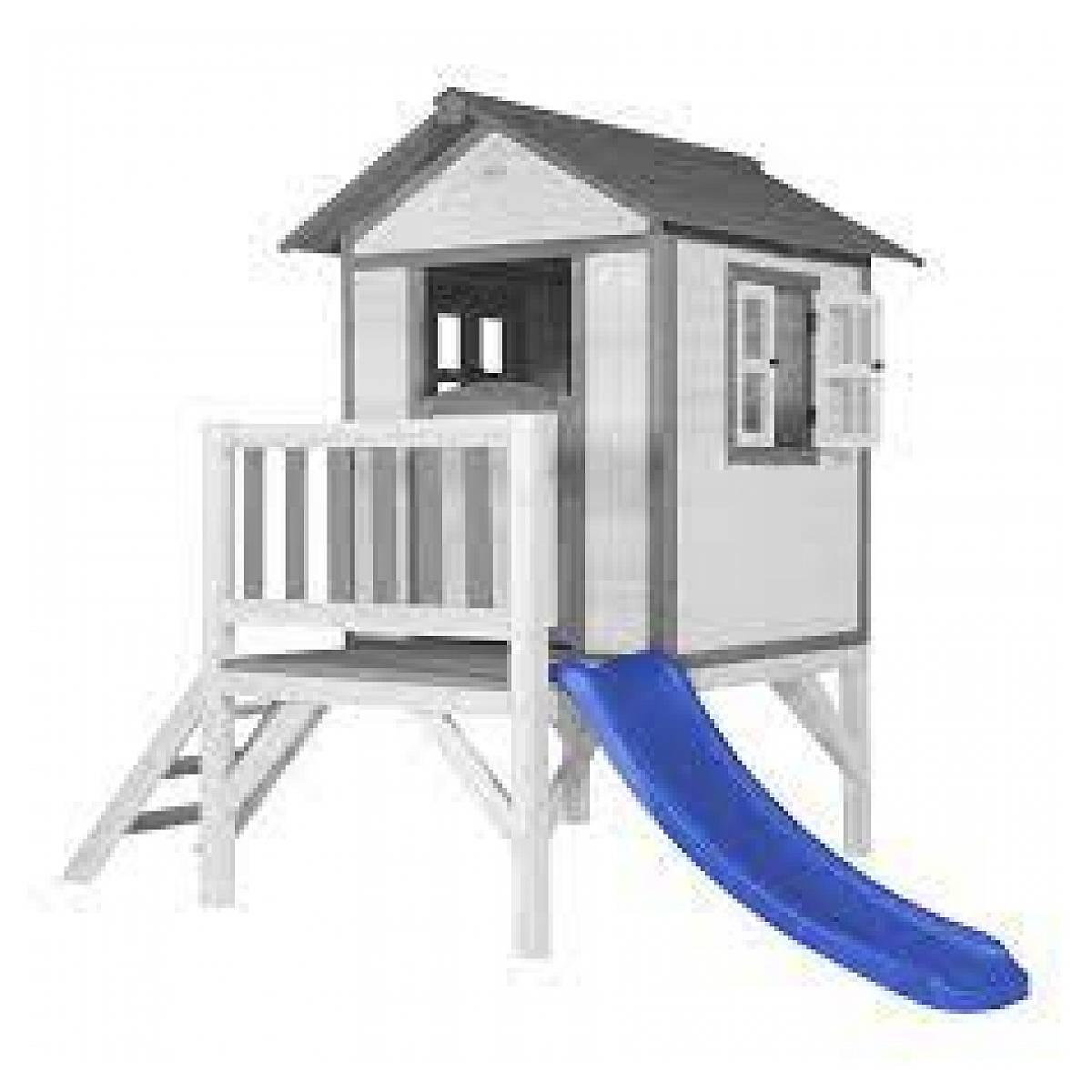 Maisonnette Classic avec Toboggan Bleu - Idéal pour le Jeu Extérieur - Image 1