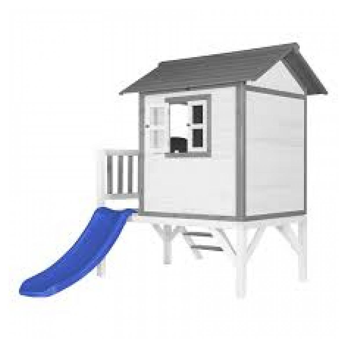 Maisonnette Classic avec Toboggan Bleu - Idéal pour le Jeu Extérieur - Image 2