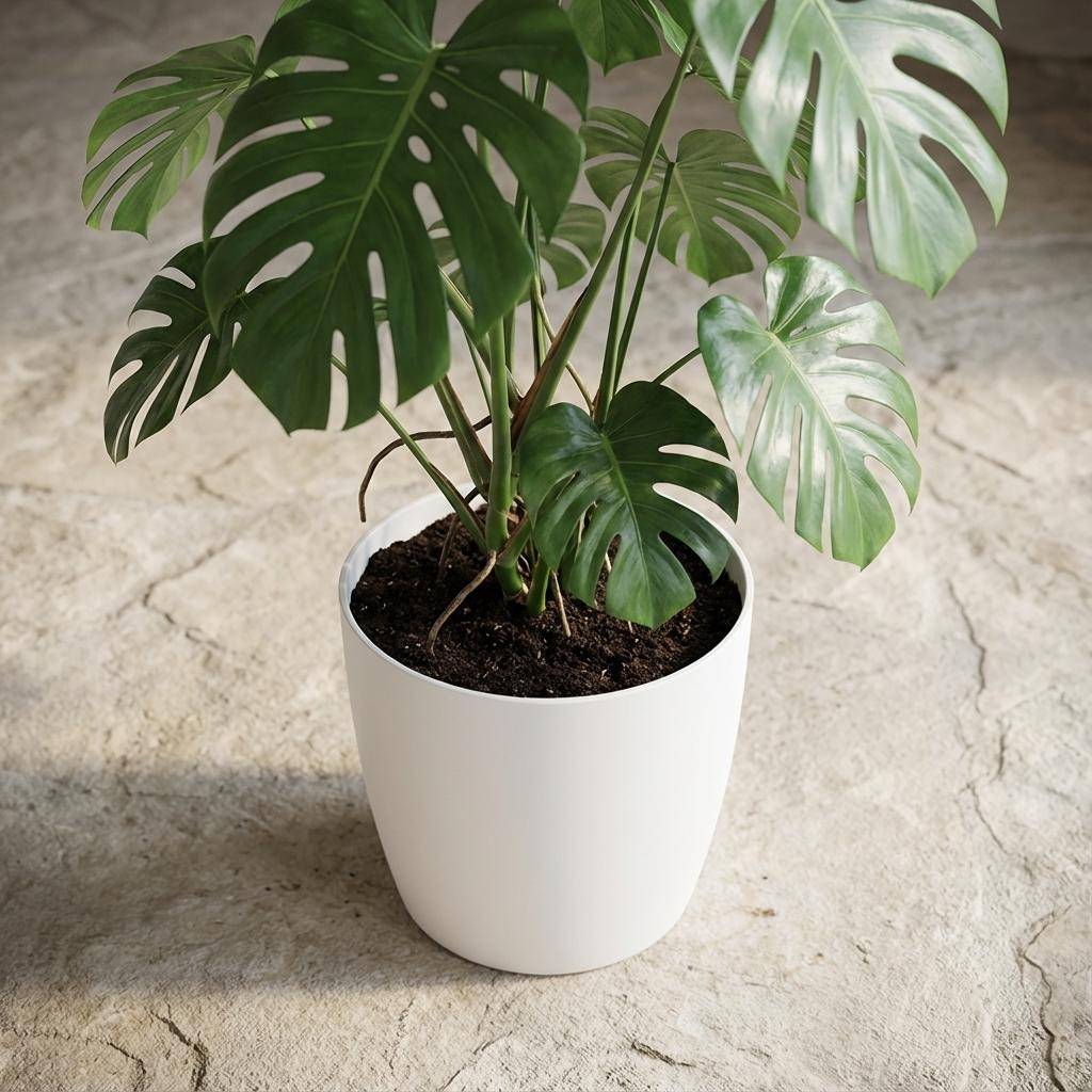 Pot de fleurs elho Brussels rond blanc - D.25cm - Image 6