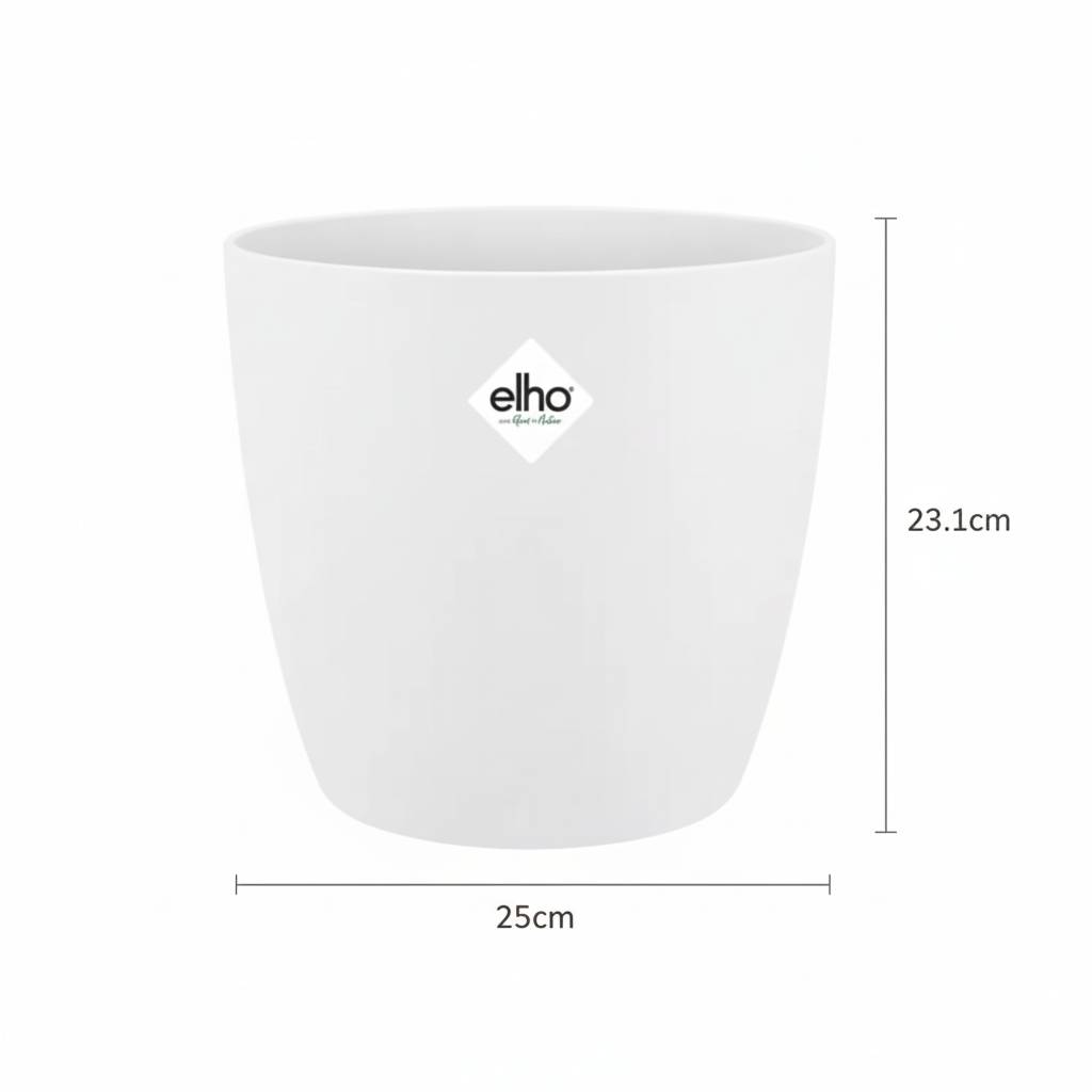 Pot de fleurs elho Brussels rond blanc - D.25cm - Image 3