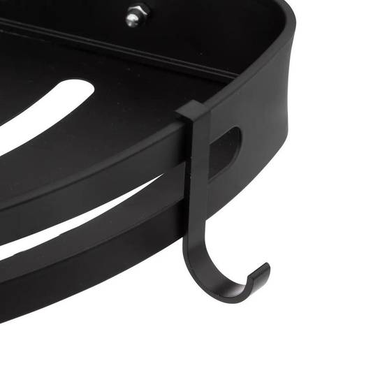 Étagère d'Angle de Douche "Adhésif" 29cm Noir - Image 2
