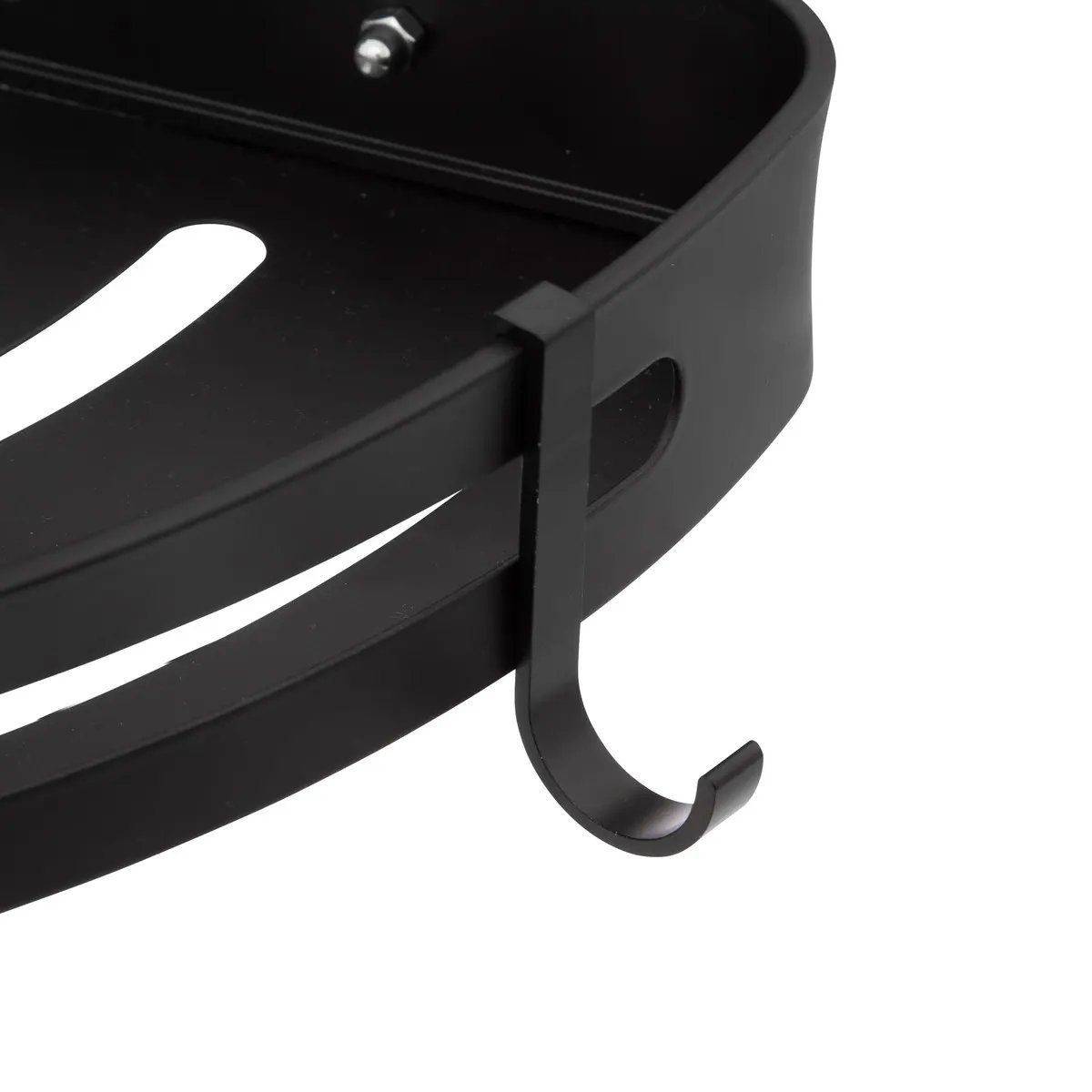 Étagère d'Angle de Douche "Adhésif" 29cm Noir - Image 2