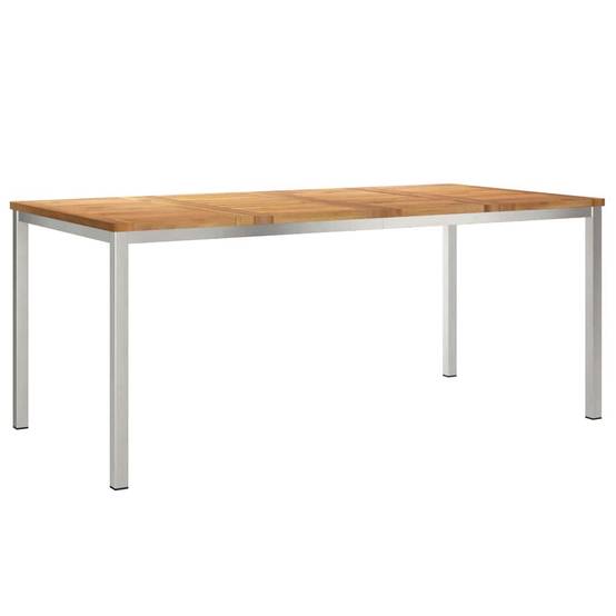 Table à manger Bois de Teck Massif Marron 180 x 90 x 75 cm - PANGIVO - Image 2