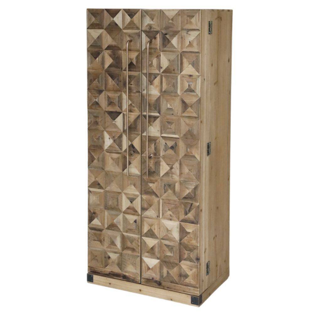 Chemin De Campagne - Armoire de bar desserte en bois de sapin recyclé 64.5 x 45 x 146.5 cm Chemin de campagne - Image 1