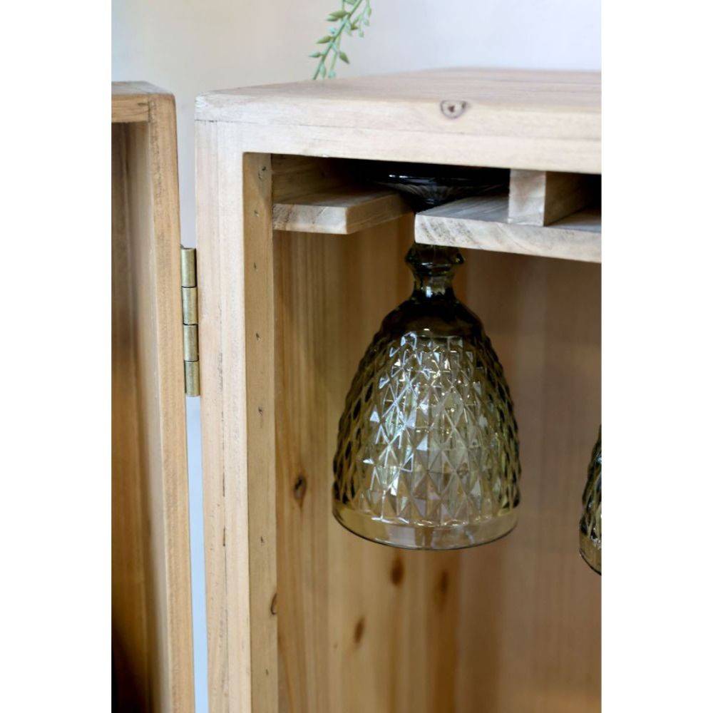 Chemin De Campagne - Armoire de bar desserte en bois de sapin recyclé 64.5 x 45 x 146.5 cm Chemin de campagne - Image 6