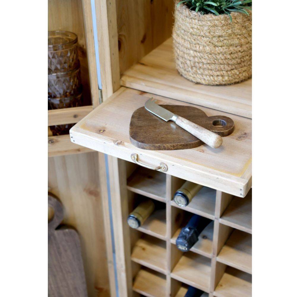 Chemin De Campagne - Armoire de bar desserte en bois de sapin recyclé 64.5 x 45 x 146.5 cm Chemin de campagne - Image 5