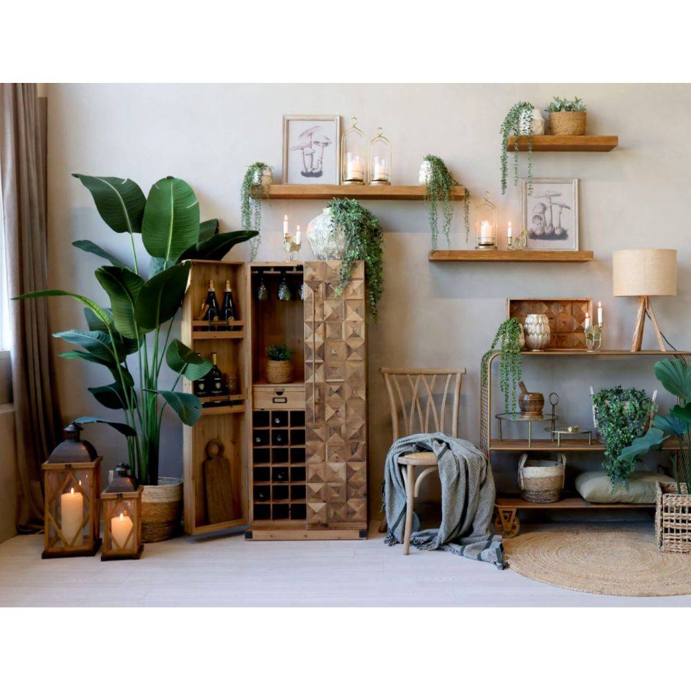 Chemin De Campagne - Armoire de bar desserte en bois de sapin recyclé 64.5 x 45 x 146.5 cm Chemin de campagne - Image 2