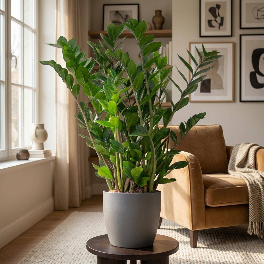 Zamioculcas Zamiifolia - Pot de 21cm - Hauteur 80cm - Gris - Plantes d'intérieur - Image 2