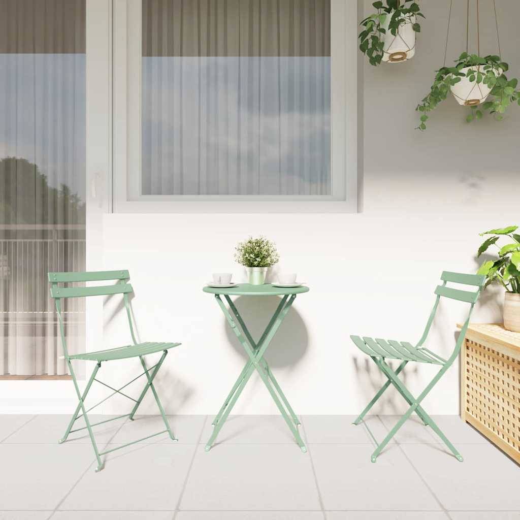 Prolenta Premium - Chaises de jardin métal vert 42 x 46 x 82 cm - Prolenta premium p358.1 - Image 3
