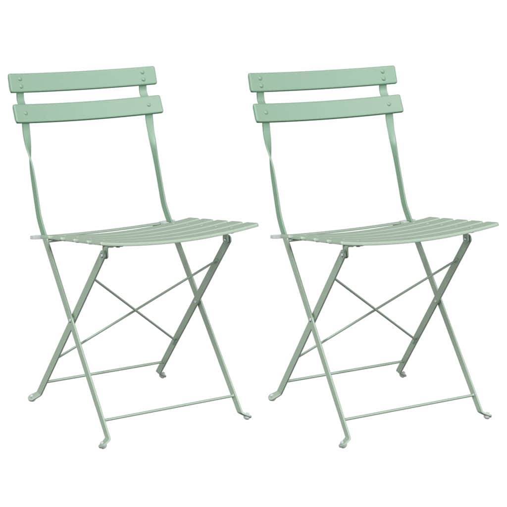Prolenta Premium - Chaises de jardin métal vert  42 x 46 x 82 cm  - Prolenta premium p358.1 - Image 1